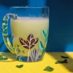 A mug for grandmother with a portrait and a floral detail