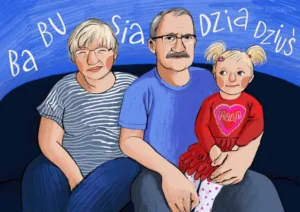 A family portrait - grandparents with a granddaughter