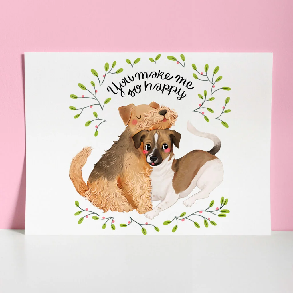 Portrait with dogs - the character of the animals