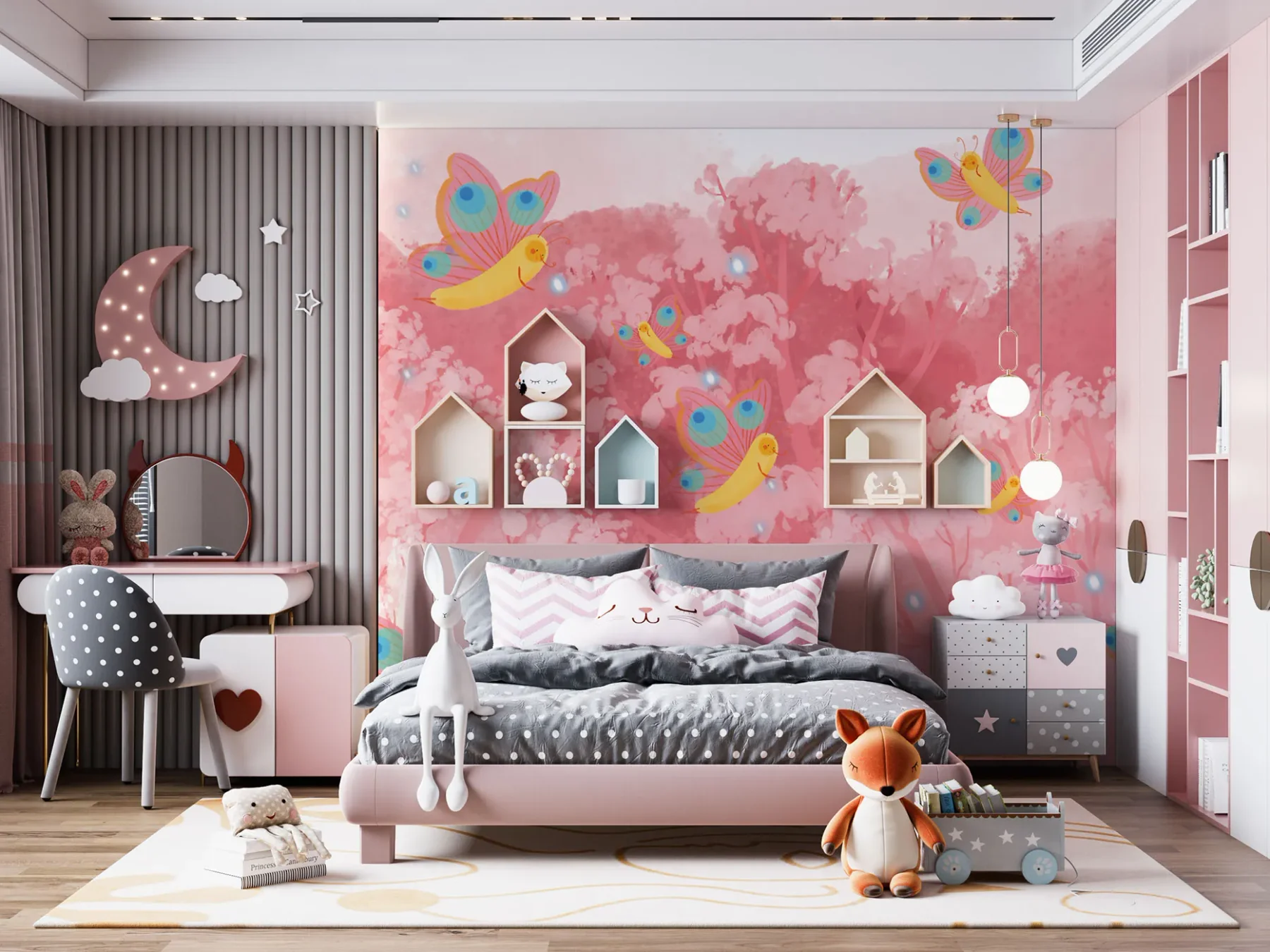 Custom wall mural - product illustration by Anna Karwala