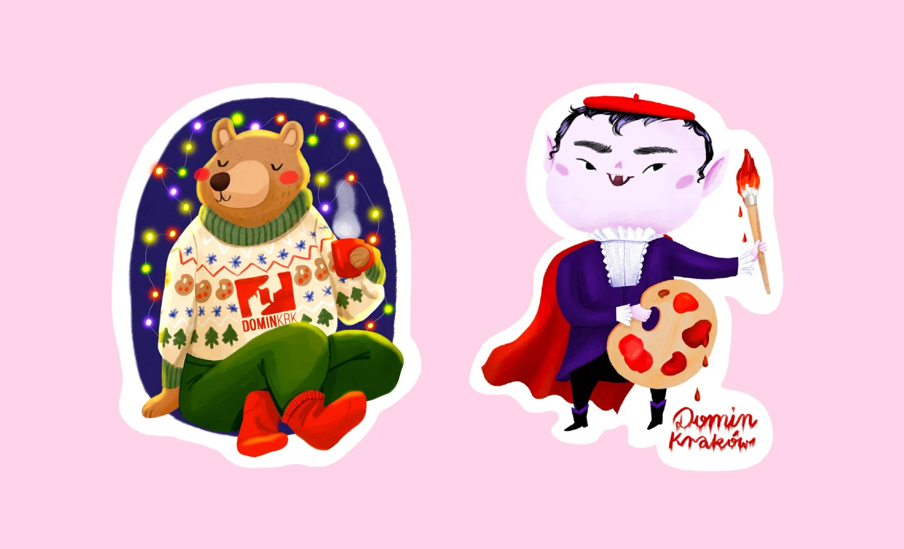 Holiday sticker design for companies