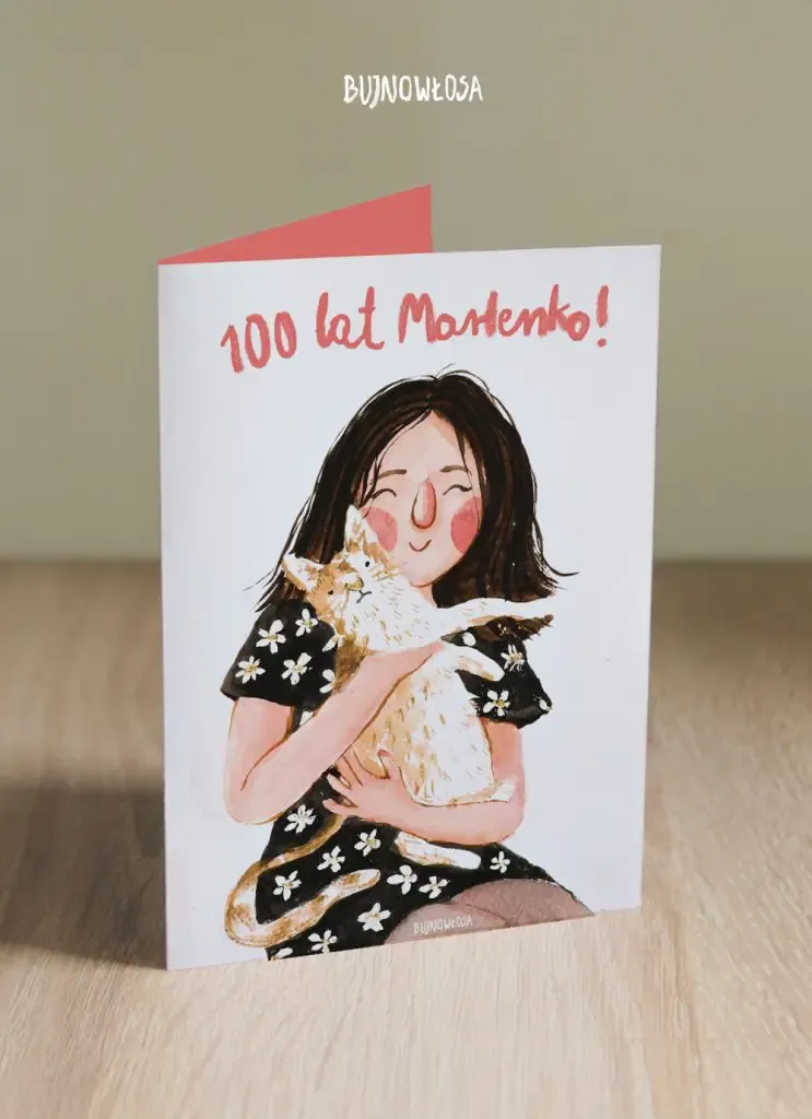Personalized greeting card - original illustration by Anna Karwala