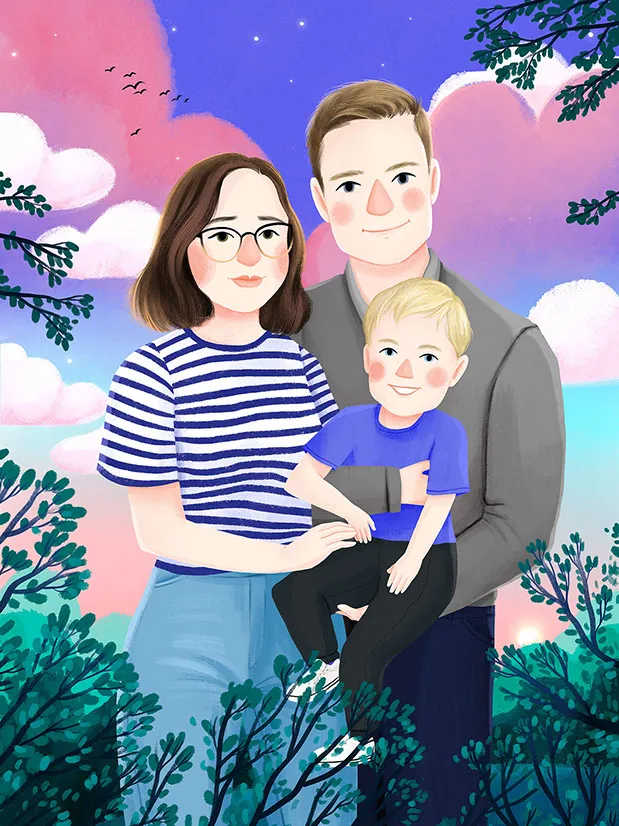 Portret jednoosobowy z tłem personalizowanym