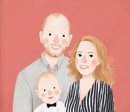 portret pięknej rodzinny na ślub