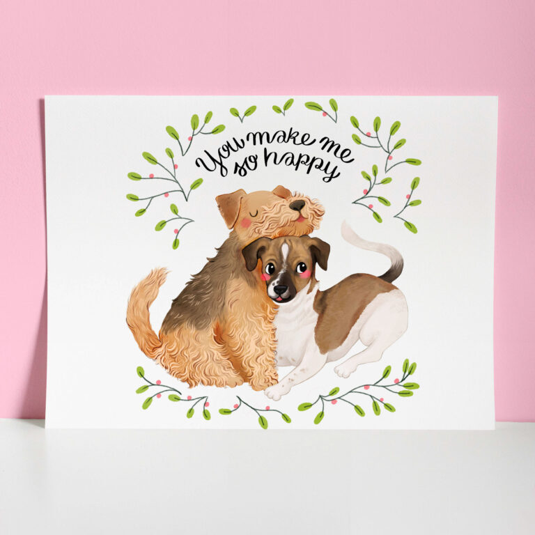 portret z pięknymi pieskami